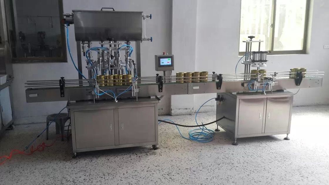 インライン詰め機 4ノズル 液体詰め機 自動溢出液体ボトル 飲料ジュースの詰め機
