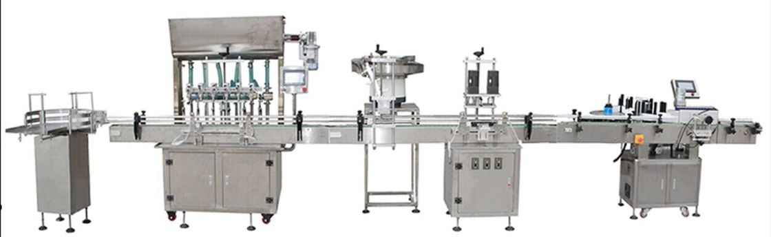 220V液体生産ライン 自動 ケチャップジャム メヨネーズソース クリーム ボトル 詰め込み 蓋付け レーベル 機械
