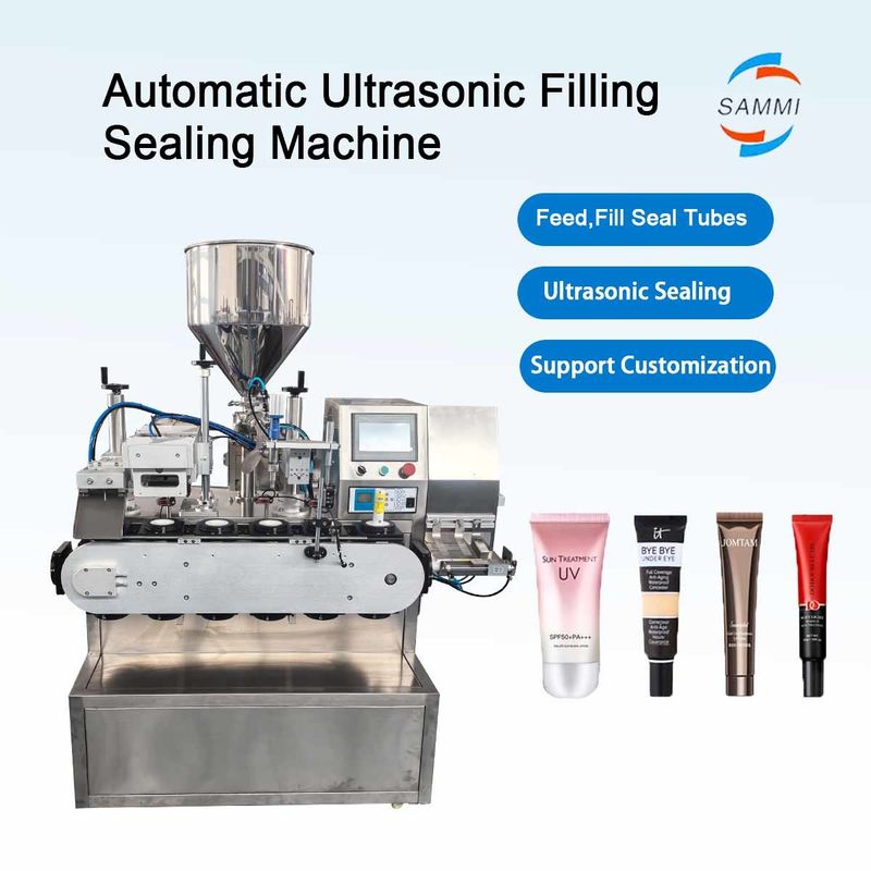 自動化粧クリームパッケージングのためのプロ Ultrasonic ソフトチューブフillingとシリングマシン