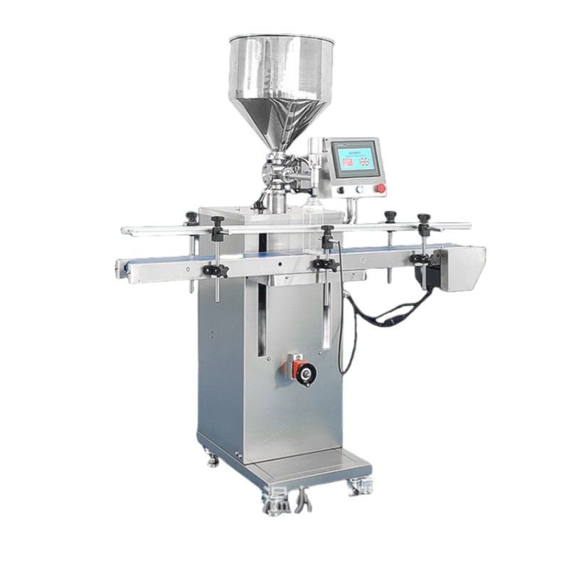 高品質の自動垂直ペスト詰め機 クリームホットソース ケチャップ詰め機 コンベヤーとタッチ画面