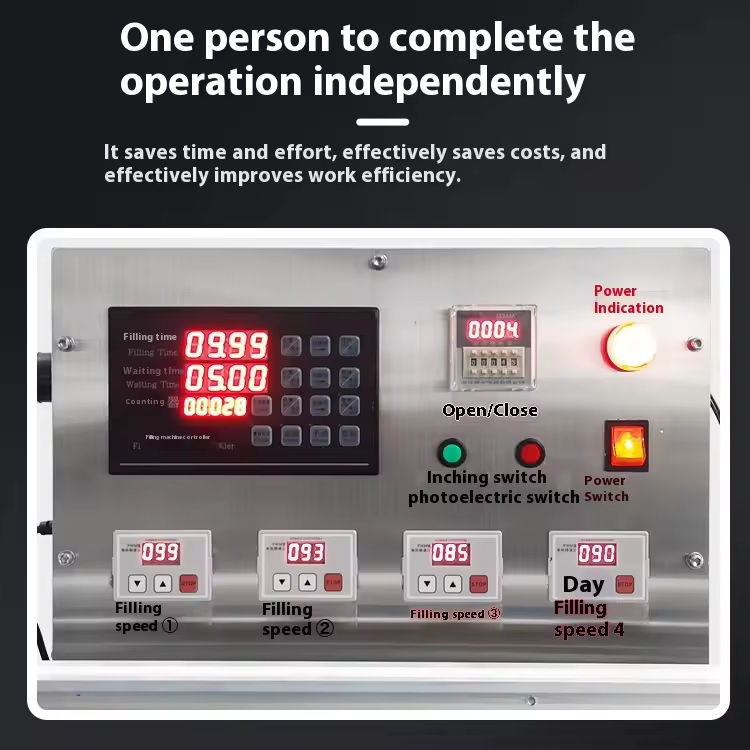 自動四頭磁気ポンプ液体詰め機 小規模用ペット ガラス フルーツジュース 飲料 ミルクボトル 小型詰め