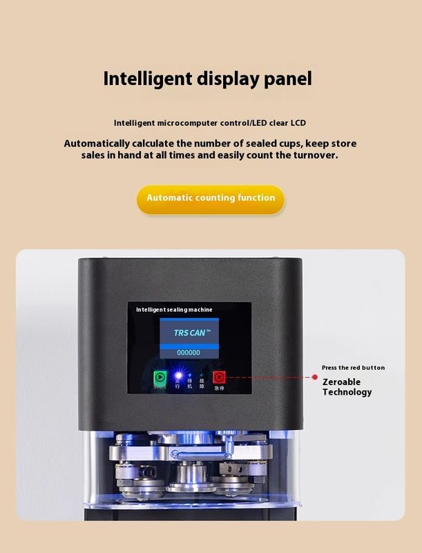 ホットセール商用ソーダ缶シーリングマシン、250ml-500mlアルミPET缶用、イージーオープン蓋ドリンク包装用