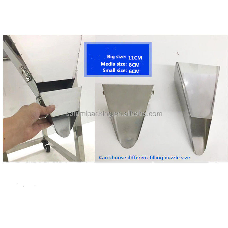 工場価格 ミュティ用粉末穀物 計量と詰め込み 機械 ビッグホッパー付き 豆茶袋詰め込み 機械