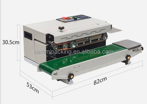 高速連続帯密封機 FR900C - カウンター付きプラスチック袋密封機,食品包装熱密封機