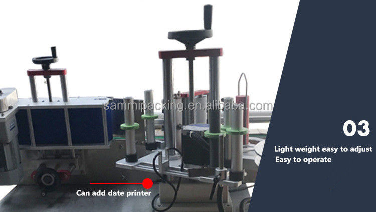 コンベア付きの低価格全自動高速ラベリングマシン、ボトルステッカーラベリングマシン SMTBJ-50 (CE付き)