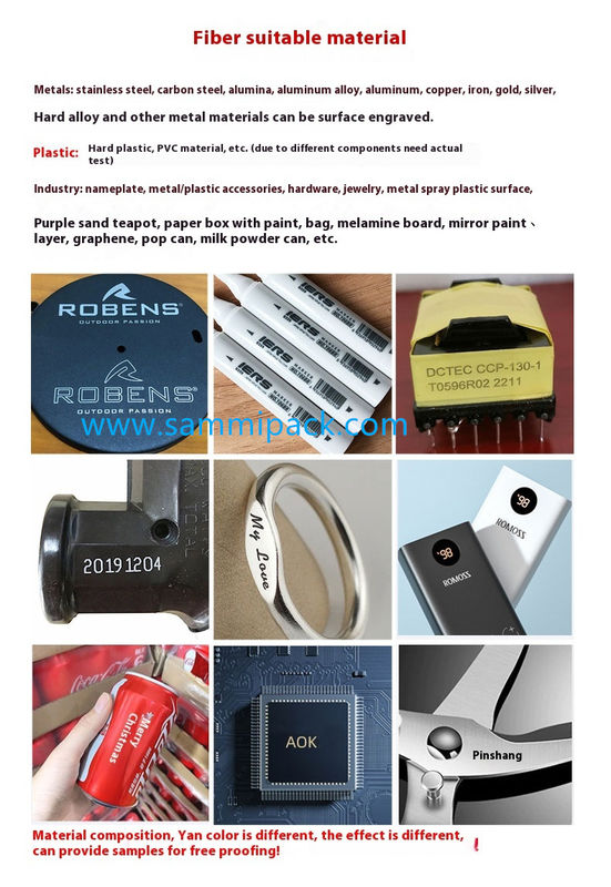 金属部品用低メンテナンスファイバーレーザー彫刻機 スポットサイズ、QRコード/バーコード対応