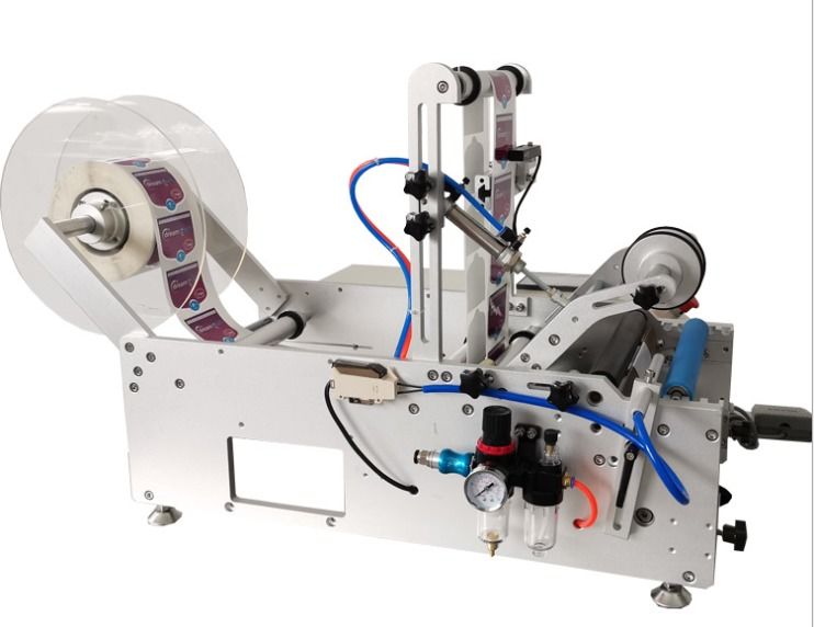 高品質両面ラベリング機、カウンティング機能付き丸型タンク/ボトル用卓上ラップアラウンドラベルアプリケーター