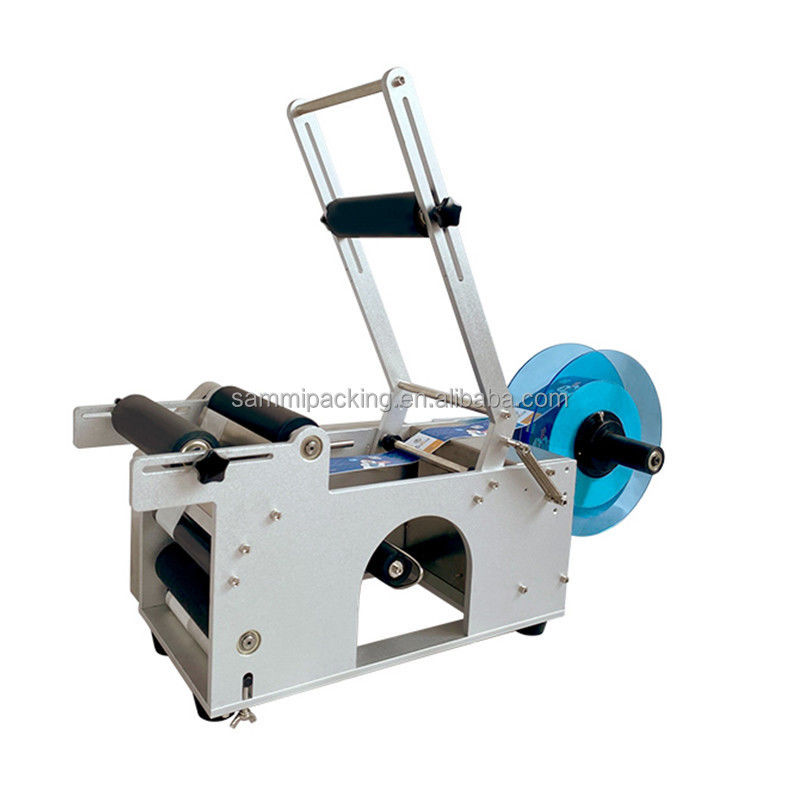 MT-50 半自動粘着ステッカーラベル貼り機 丸瓶ジャー用 金属紙ガラス包装 食品用途 - 新品・中古