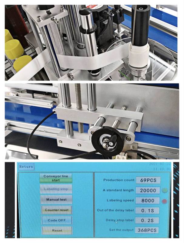 高速デスクトップラベルアプリケーターマシン 自己粘着ステッカーディスペンシング 丸ボトル ウォーター ワイン 化粧品 パッケージング用
