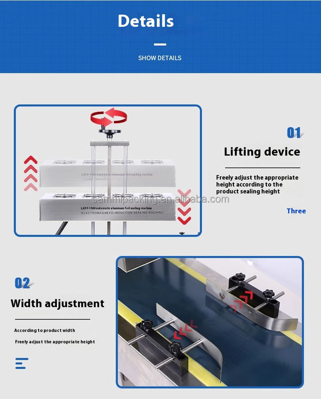 連続自動プラスチックボトルシールシール 新型アルミホイルインダクションシール機械 空気冷却 蓋の梱包機