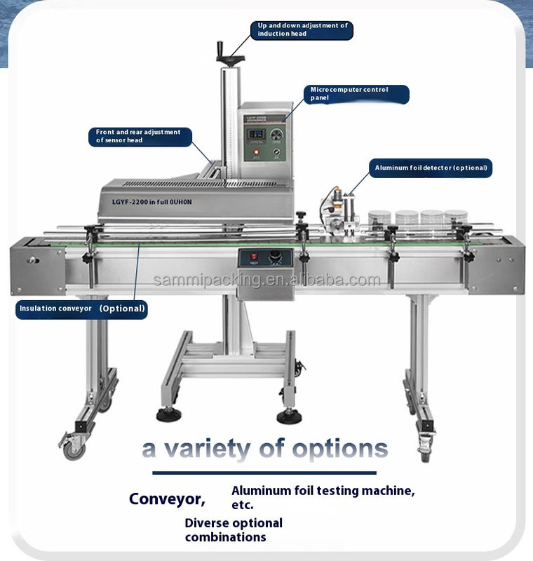自動電磁誘導シール機 プラスチックジュースボトル アルミ箔シール機 ボトル缶シーラー