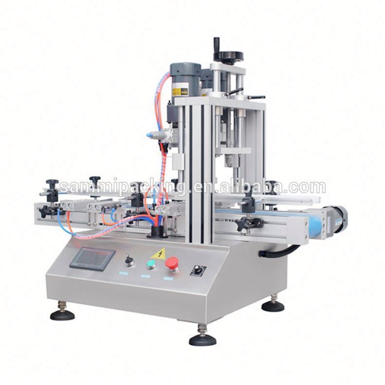 工場直販 新しいデザイン 肺式 テーブル 自動 トリガー スプレー キャッパー マシン プラスチック ボトル グラス キャッパー マシン