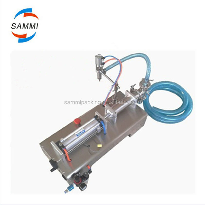 高効率のシングルヘッドピストン液体詰め機,100-1000ml 水油汁飲料詰め機 ボトル/缶