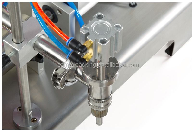 高効率のシングルヘッドピストン液体詰め機,100-1000ml 水油汁飲料詰め機 ボトル/缶