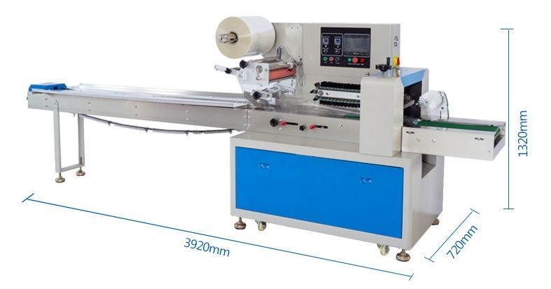 フローパックマシン アイス・ロリー・ポップスイクリーム チョコレート・キャンディー・ビスケット クッキー フローパック パッケージ 枕 横面パック