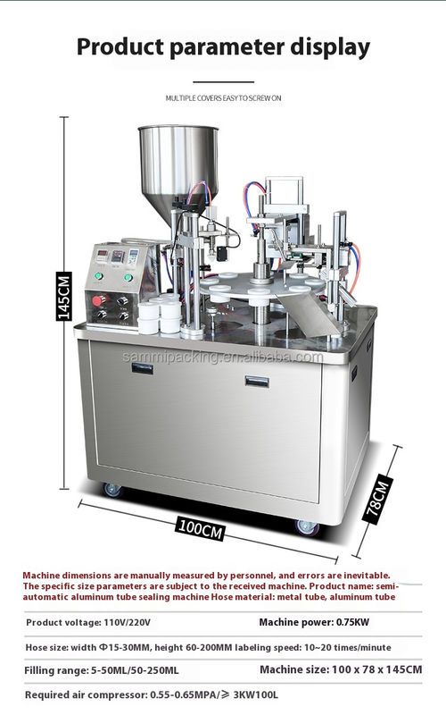 プロフェッショナル超音波プラスチックチューブシーリングマシン 多機能ソフトチューブ充填機およびシーラーマシン コーディング機能付き