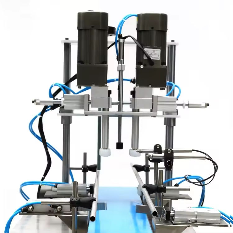 高速飲料水ボトル香水ペットプラスチックボトルキャップピンマシンデスクトップ蜂蜜充填キャッピングマシン