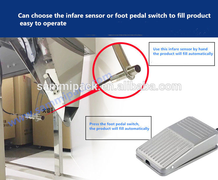 100-5000g 振動 コーヒー豆 ティーバッグ サケット 粉末 ポケット 半自動 梱包 計量 詰め機