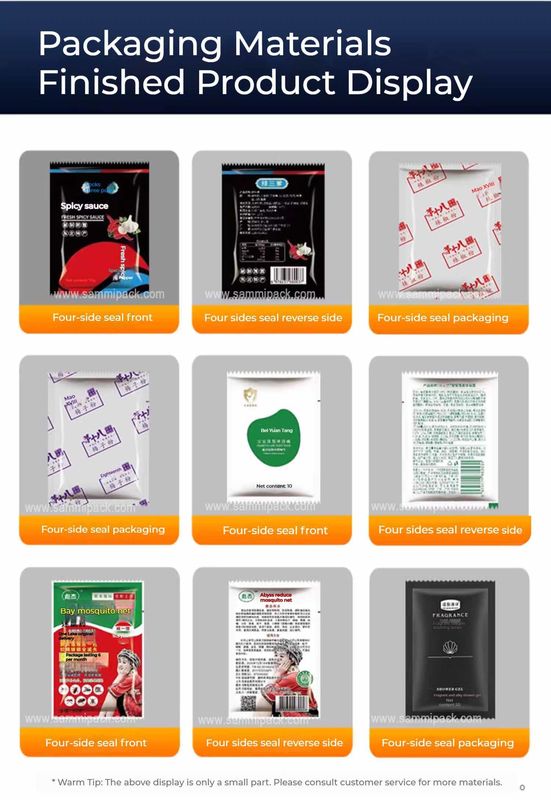 小袋 液体ソース ケチャップ 梱包機 4 サイドシール サケット メーカー 食品用 袋 梱包 価格