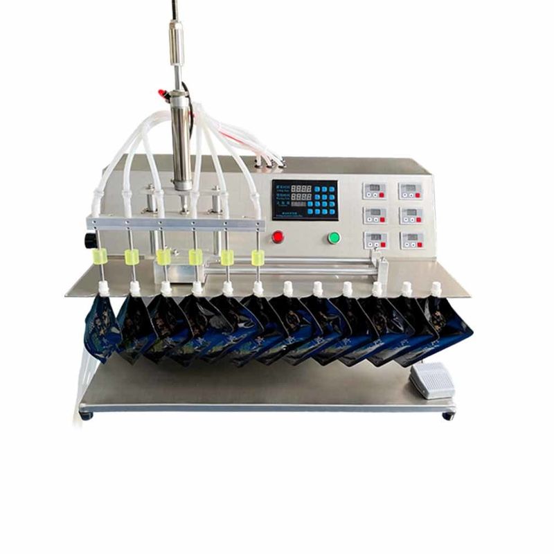 2025 新品 ダブルノズル液体水スプート ポッチ バッグ 充填機 スタンドアップ ノズル バッグ 半自動充填器とシラー