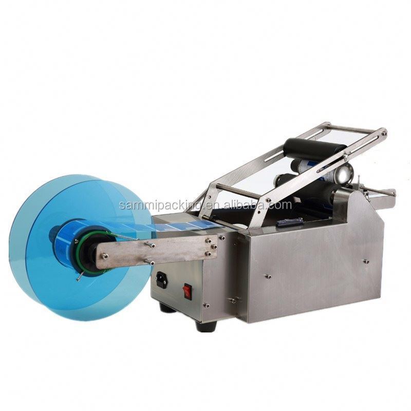 Semi-Automatic Round Bottle Labeler with 120W Motor 25-50 piece/minutes Efficiency and Less than ±0.5mm Labeling Precision