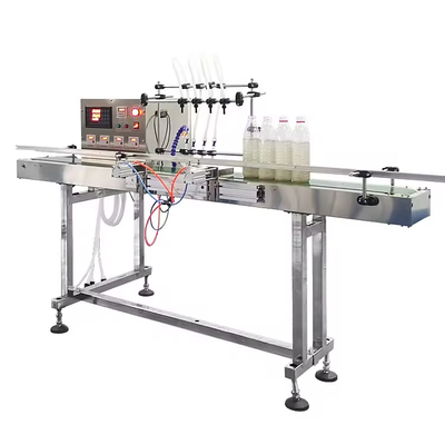 Custom Factory Price Four-head Magnetic Pump Liquid Filling Machine for Juice Drink Milk Small Filling