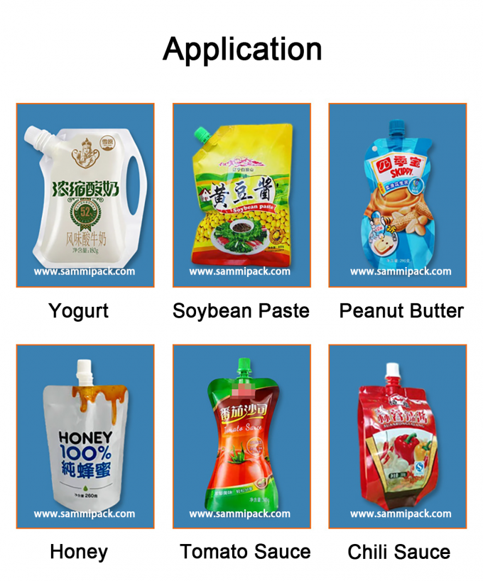 工業用 半自動 ミツバチ 飲料 バッグ スプウット ポッチ 液体食品用 汁詰め機 3