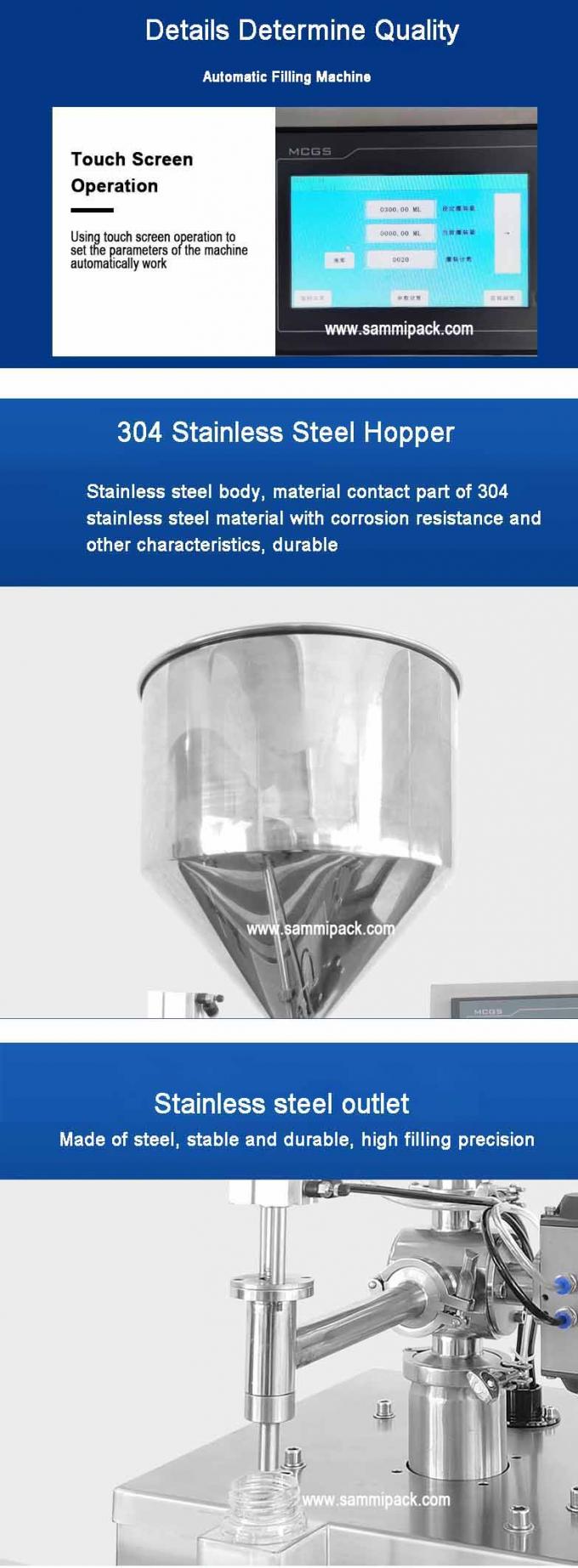 自動垂直液体パスタ詰め機 ホットソース 汁と蜂蜜の包装用 コンベヤークリーム素材 4