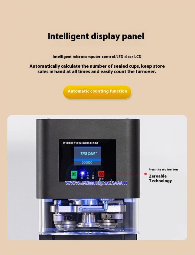 泡茶缶シール機 自動 PET / ソダ缶シラー 牛乳茶屋 汁コーヒー 包装 半自動品種 4