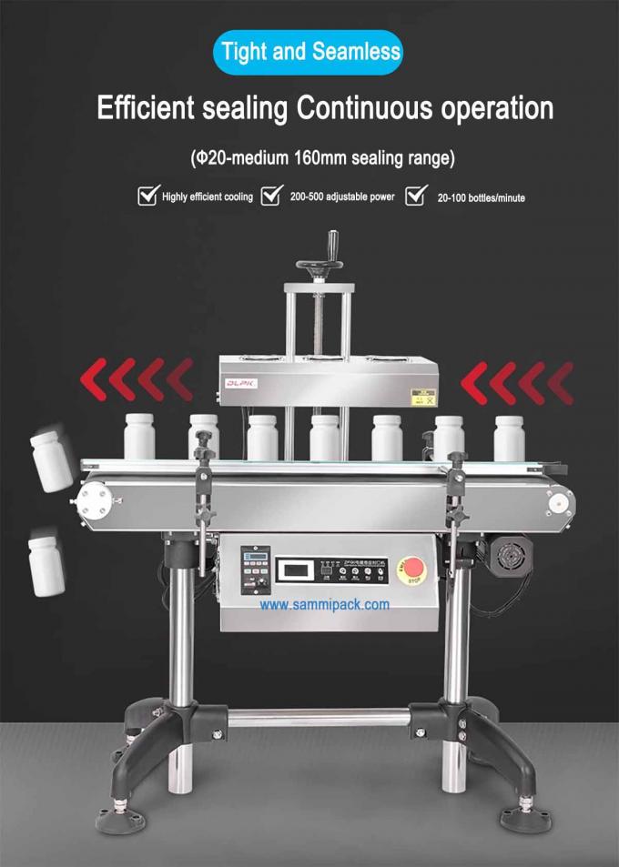 高効率の連続垂直自動インダクション密封機 飲料缶樽 アルミホイルボトルキャップギア 3