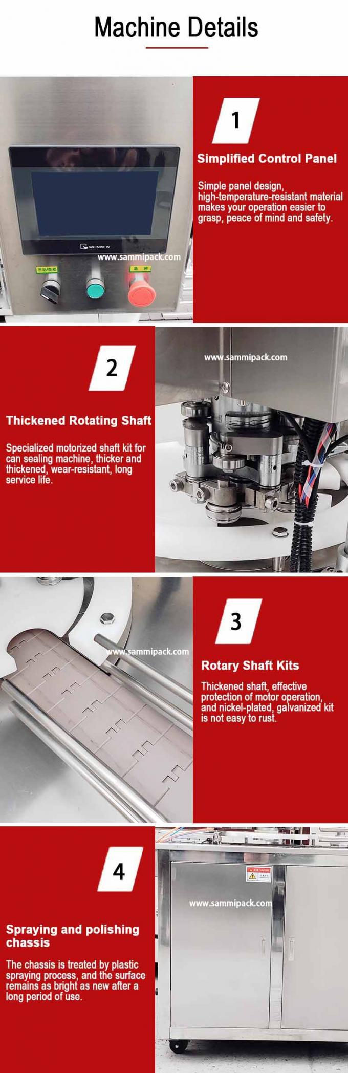 自動 テーブルトップ 蓋 密封 機 乳粉 塗料 飲み物 食品 サルディーヌ トゥナ缶 2