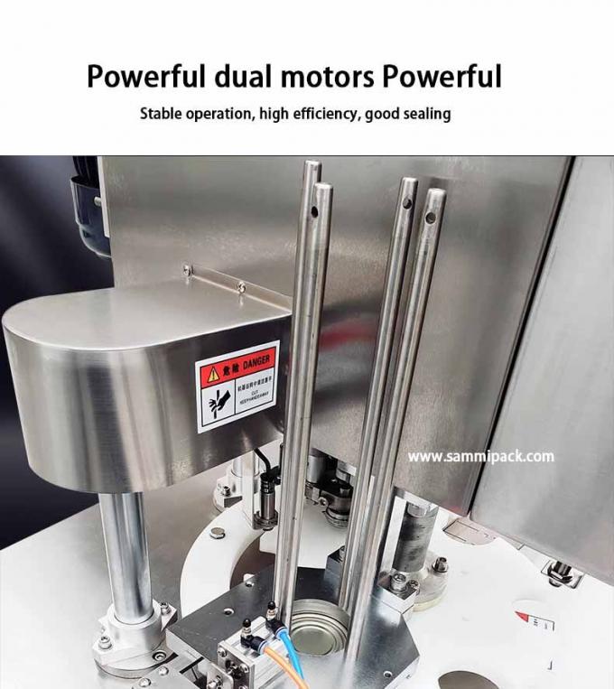 自動 テーブルトップ 蓋 密封 機 乳粉 塗料 飲み物 食品 サルディーヌ トゥナ缶 4