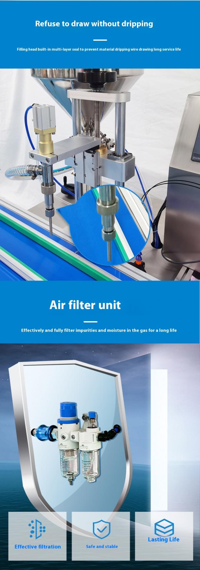 簡単操作 全自動サーボローターポンプ ペースト液体充填機 蜂蜜 粘性液体 ピーナッツバター ケチャップ用 2