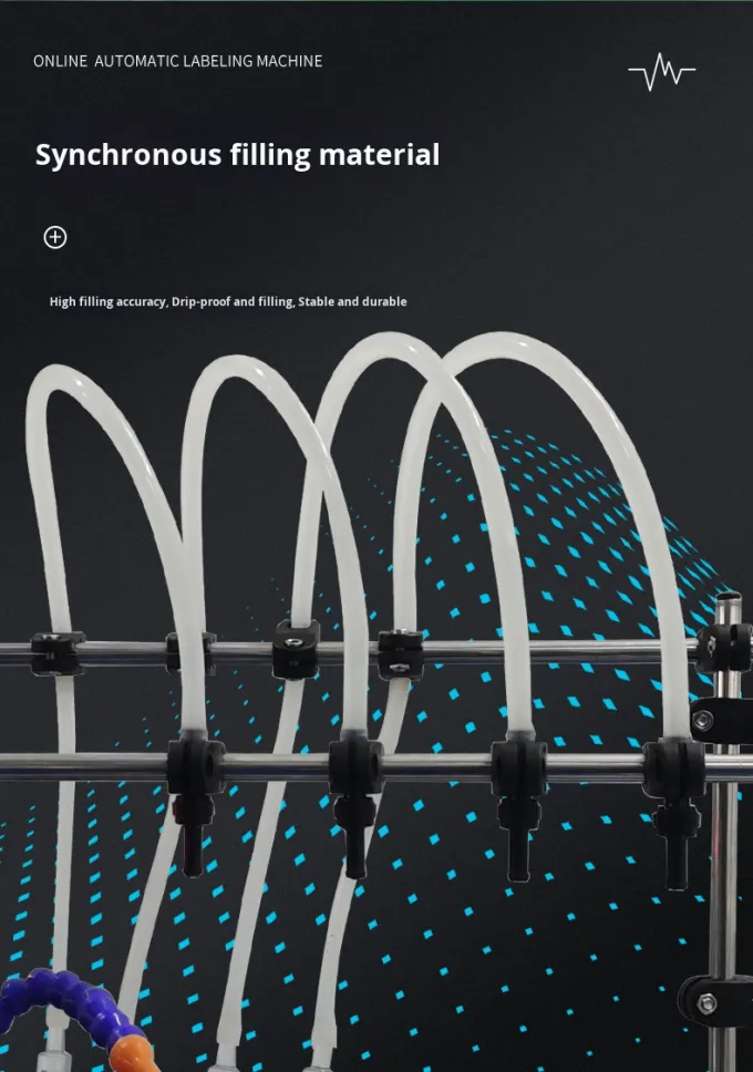 オーダーメイド 工場価格 4頭の磁気ポンプ 液体充填機 ジュース飲料 ミルク 小型充填 3