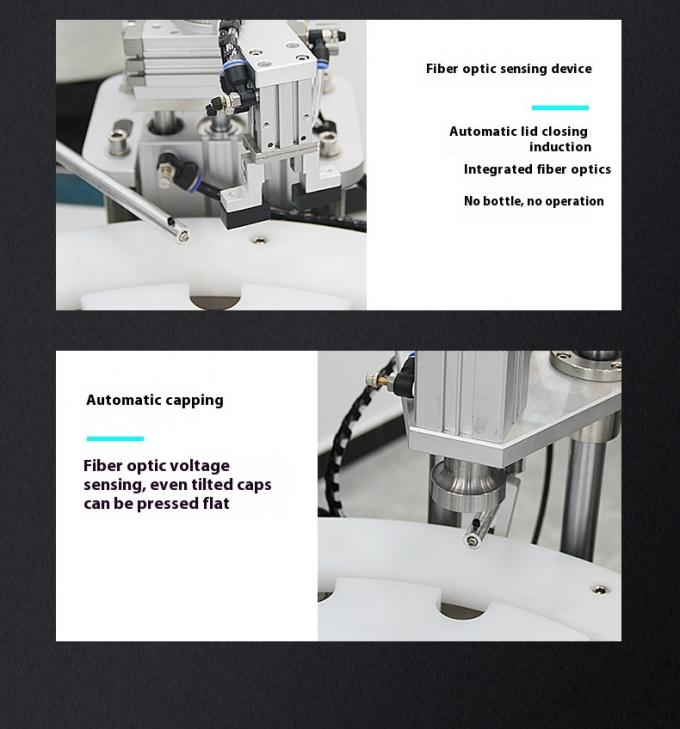 高速自動生産ライン 香水ノズルの縛りとプラスチックボトルキャップを押すキャピングマシン 9